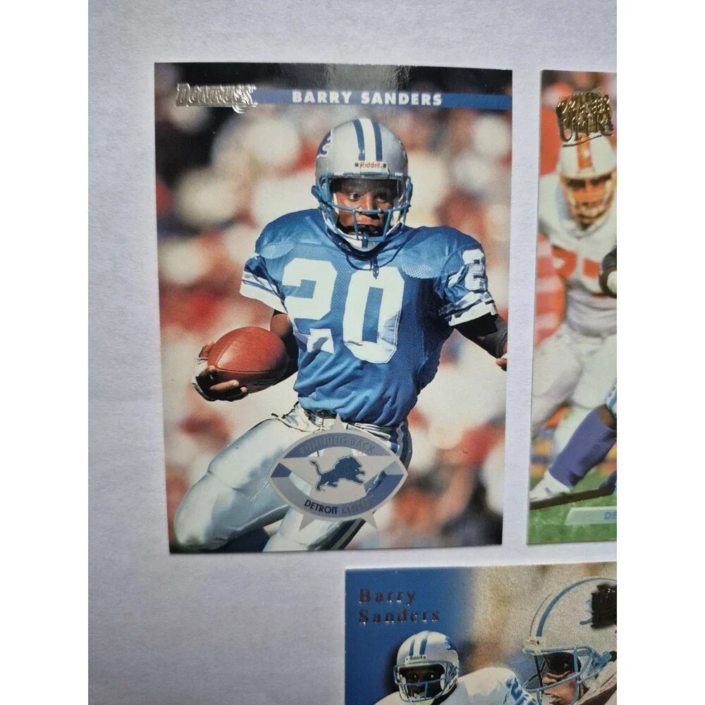 Barry Sanders Detroit Lions 3 Card Lot Fleer Ultra Donruss Extra Stars 1992-96
